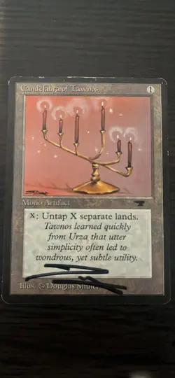 Magic The Gathering Antiquities Candelabra Of Tawnos HP Signed By Artist - Image 3