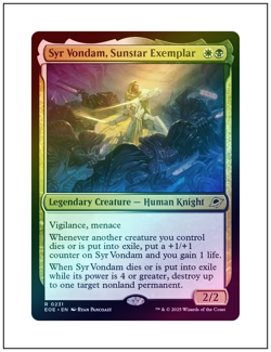 1x Syr Vondam, Sunstar Exemplar, Foil, Magic the Gathering MTG NM - Image 1