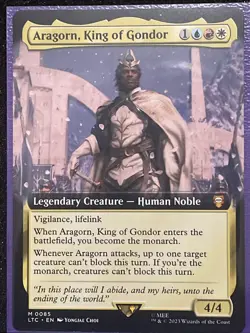 WOTC Commander: Lord of the R Aragorn, King of Gondor (Extended Art) (MR) NM - Image 1
