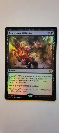 x1 Malicious Affliction (FOIL) Eternal Masters mtg NM - Image 1