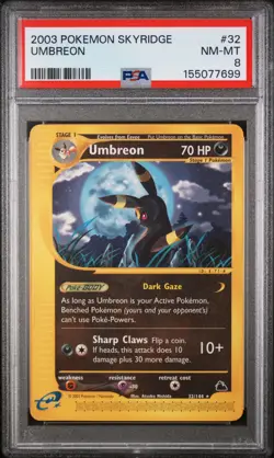 PSA 8 - 2003 Pokemon Skyridge Collection Set Umbreon #32/144 - Image 1