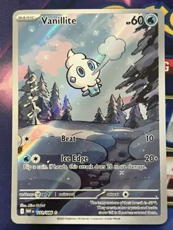 Vanillite 111/086 Sv: White Flare Holo Pokemon 2025 Illustration Rare - Image 1