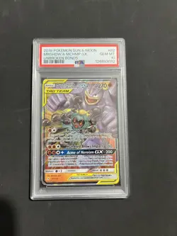 Pokemon Marshadow & Machamp GX Unbroken Bonds Holo Ultra Rare #82 PSA 10 - Image 1