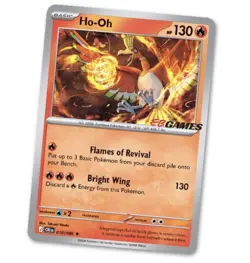 Pokemon TCG Ho-Oh EB Games Stamped Promo 010/086 Chaos Rising Preorder - Image 1