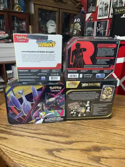 POKEMON LOT OF 4 MEGA EVO ETB BASE TEAM ROCKET TIN MEGA EVO COLLECTOR CHEST + 1 - Image 2