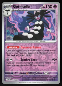 Gothitelle 043/086 Holo Rare White Flare Pokemon Reverse Holo Near Mint - Image 1