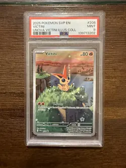 2025 POKEMON SVP VICTINI ILLUSTRATION COLLECTION PROMO #208 VICTINI PSA 9 - Image 1