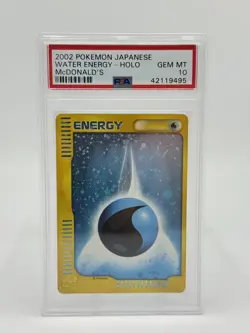Pokemon Japanese McDonald's Water Energy Holo PSA 10 - Image 1