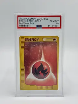 Pokemon Japanese McDonald's Fire Energy Holo PSA 10 - Image 1