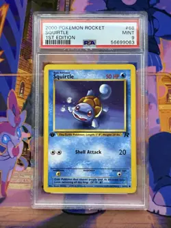 2000 Pokemon Squirtle 1st Edition 68/82 Team Rocket PSA 9 Mint - Image 1