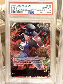 One Piece 2nd Anniversary WINNER 3 Brothers Luffy Sabo Ace Sequential PSA 10 - Image 3