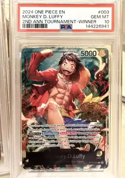 One Piece 2nd Anniversary WINNER 3 Brothers Luffy Sabo Ace Sequential PSA 10 - Image 4