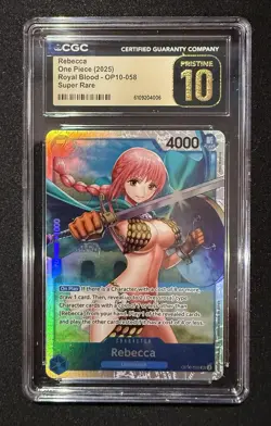 2025 ONE PIECE OP10-ROYAL BLOOD #058 REBECCA CGC 10 Pristine - Image 1