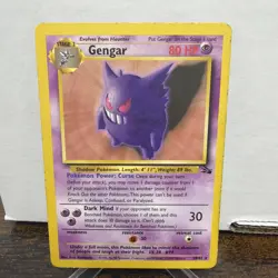 Pokemon Card Gengar 20/62 Fossil Regular MP / HP See Pics - Image 1