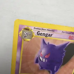 Pokemon Card Gengar 20/62 Fossil Regular MP / HP See Pics - Image 2