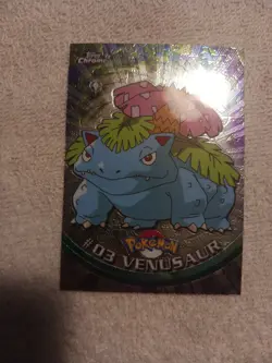 Venusaur Topps Chrome Series #1 Pokemon Card #03 TV Animation - MP - Image 1