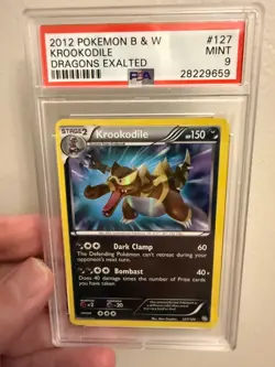 Krookodile Holo Shiny Secret Rare Card 127/124 Dragons Exalted PSA 9 POP 131 - Image 1