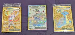 Terapagos UPC SEALED 3 CARD PROMO SET - Cinderace ex, Lapras ex, Terapagos ex - Image 1