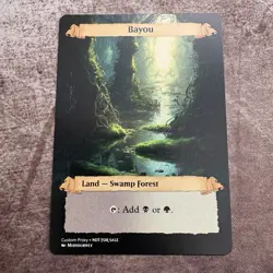 Bayou - Custom Art MTG Magic The Gathering Playtest Card - Image 1