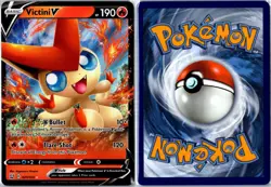 Pokemon Card - Victini V 021/163 Battle Styles V Rare Holo Near Mint - Image 3