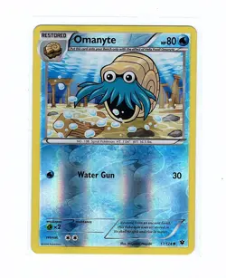 Omanyte 17/124 Fates Collide Reverse Holo - Pokemon Card - Image 1