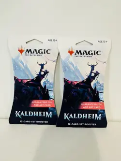 Lot Of 2 Magic The Gathering Kaldheim 12-Card Set Booster, New, Factory Sealed - Image 1