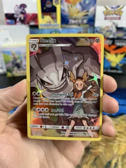 Pokemon Card Cosmic Eclipse SM12 Steelix Full Art 247/236 NM - Image 2