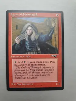 Agent of Stromgald, MTG Alliances (1996) Common Red Creature NM+ - Image 1