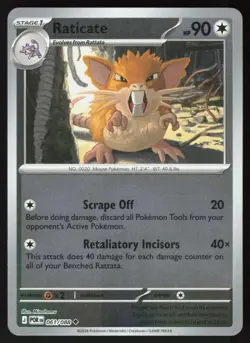 Raticate 061/088 Uncommon Perfect Order Pokemon Reverse Holo Near Mint - Image 1