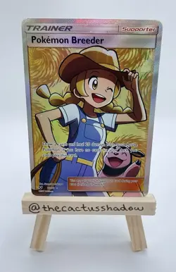 Pokemon Shining Legends Holo Pokemon Breeder (Full Art) 73/73 - MP - Image 1