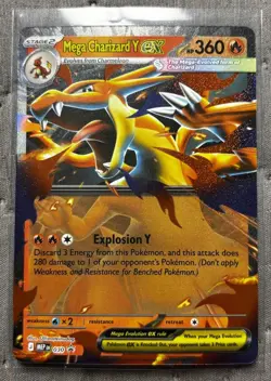 Pokemon Mega Charizard Y ex 030 Mega Evolution Holo Black Star Promo Near Mint - Image 1