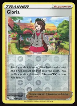 Gloria 141/172 Uncommon Brilliant Stars Pokemon Reverse Holo Lightly Played - Image 1