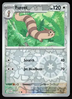 Furret 119/159 Common Journey Together Pokemon Reverse Holo Near Mint - Image 1