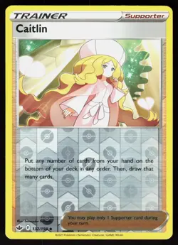 Caitlin 132/198 Uncommon Chilling Reign Pokemon Reverse Holo Lightly Played - Image 1