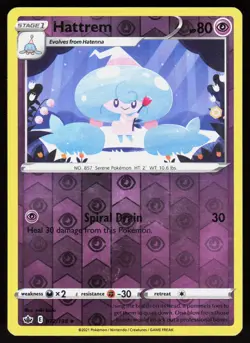 Hattrem 072/198 Uncommon Chilling Reign Pokemon Reverse Holo Lightly Played - Image 1