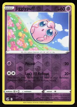 Jigglypuff 110/264 Common Fusion Strike Pokemon Reverse Holo Lightly Played - Image 1