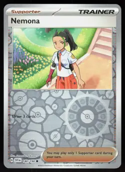 Nemona 180/198 Common Scarlet & Violet Pokemon Reverse Holo Near Mint - Image 1