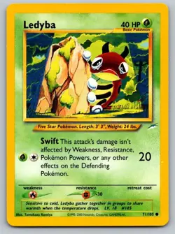 Ledyba 71/105 Common Neo Destiny Pokemon Unlimited Lightly Played - Image 1