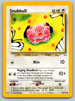Snubbull 55/64 Common Neo Revelation Pokemon Unlimited Near Mint - Image 1