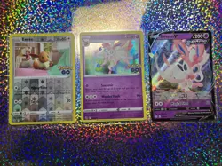 Pokemon TCG: Evolving Skies 074/203 Sylveon V; GO Rare Holo 035/078 Sylveon - Image 1