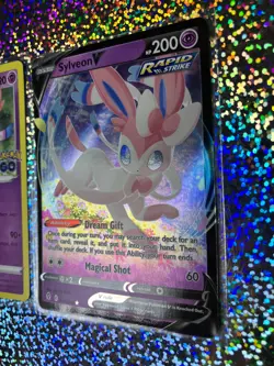 Pokemon TCG: Evolving Skies 074/203 Sylveon V; GO Rare Holo 035/078 Sylveon - Image 4