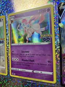 Pokemon TCG: Evolving Skies 074/203 Sylveon V; GO Rare Holo 035/078 Sylveon - Image 5