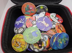 Full Set Of Pokemon Tazos 1st Generation 151 Count Pokemon With Storage Box Case - Image 3