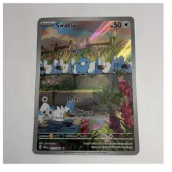 Pokemon TCG Swablu Illustration Rare Holo 213/182 SV04 Paradox Rift EN 2023 - Image 1