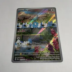 Pokemon TCG Swablu Illustration Rare Holo 213/182 SV04 Paradox Rift EN 2023 - Image 3