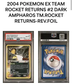 Dark Ampharos Reverse Holo 2/109 Team Rocket Returns Pokemon PSA 8 - Image 3