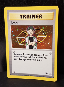 Pokemon Brock Trainer Holo Gym Heroes 15/132 TCG English - Image 2