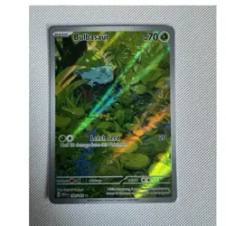 Pokemon Bulbasaur 166/165 Scarlet & Violet 151 Illustration Rare Holo EN - Image 1
