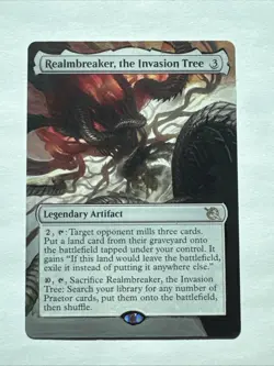MTG * REALMBREAKER INVASION TREE * ALTERED Hand Painted * Machine MOM * MAGIC - Image 1
