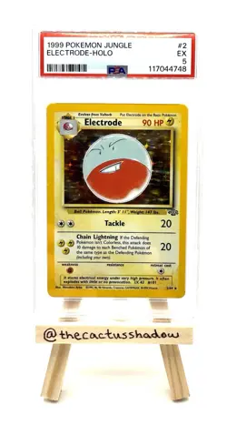 PSA 5 - Pokemon Jungle Electrode 02/64 Holo - NEW CERT - Image 1